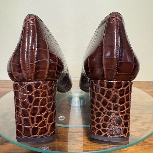INEZ Frida Mocha Croco Heels in size 9.5 Medium - Picture 9 of 16